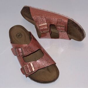Wonder Nation size 3 Pink Glitter Kids Sandals